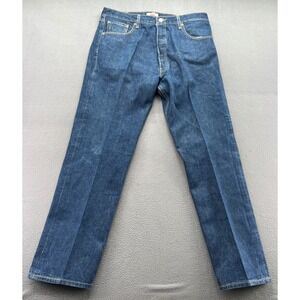 VTG Levis 501 Jeans Mens 40x34 Original Straight Leg Button Fly Dark Wash Denim